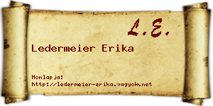 Ledermeier Erika névjegykártya